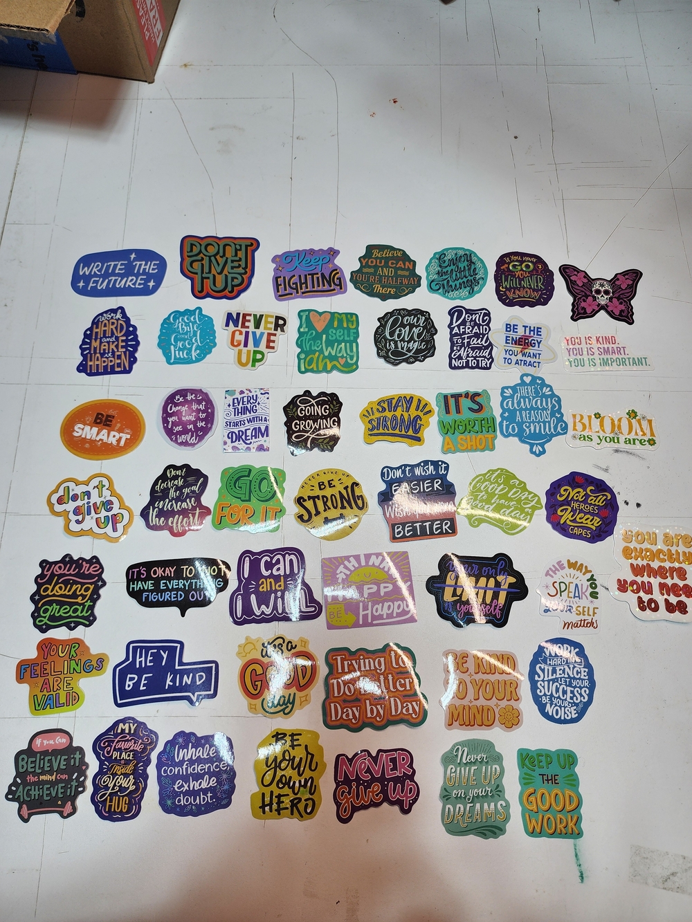 50 Inspirational Quote Sticker Assortment